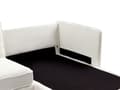 Miniatyrbild 8 av 11: Hörnsoffa Vänster Off-White Klädsel Metallben Kudde Ryggstöd Prydnadskuddar Modern Design