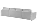 Miniatyrbillede 6 af 11: U Sovesofa Beige Polyester 4 Personers Designer Blød Uformet Sofa Moderne Sofaseng med Opbevaring til Stue Indretning Høj Kvalitet