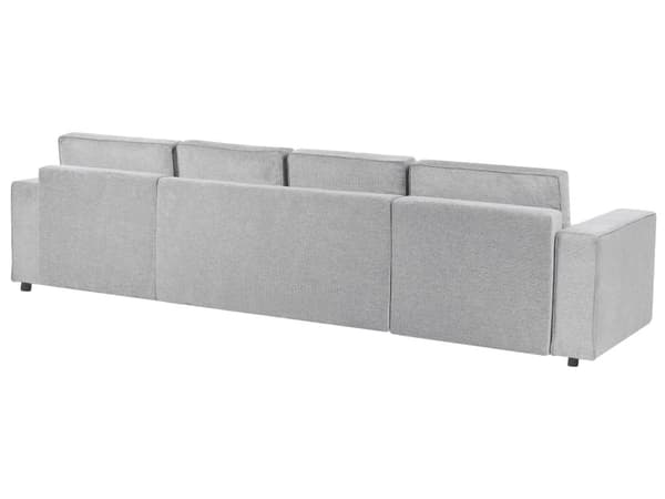 U Sovesofa Beige Polyester 4 Personers Designer Blød Uformet Sofa Moderne Sofaseng med Opbevaring til Stue Indretning Høj Kvalitet