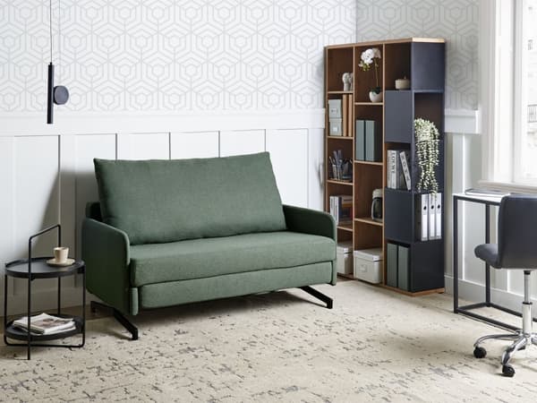 Sovesofa Lyserød Stof 2 Personers Moderne Stil Stue