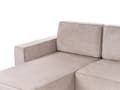 Miniatyrbillede 8 af 11: U Sovesofa Beige Polyester 4 Personers Designer Blød Uformet Sofa Moderne Sofaseng med Opbevaring til Stue Indretning Høj Kvalitet