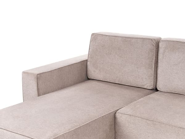 U Sovesofa Beige Polyester 4 Personers Designer Blød Uformet Sofa Moderne Sofaseng med Opbevaring til Stue Indretning Høj Kvalitet