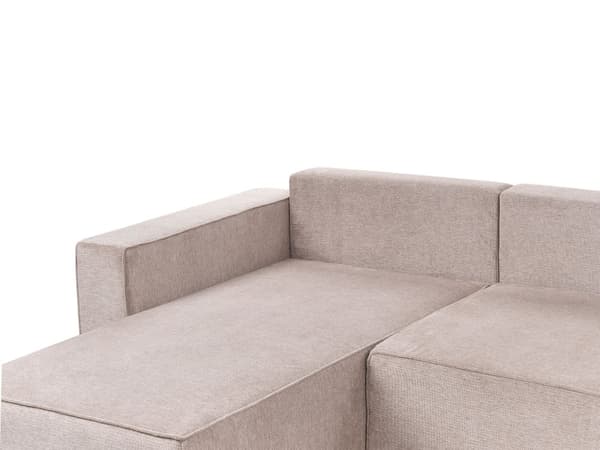 U Sovesofa Beige Polyester 4 Personers Designer Blød Uformet Sofa Moderne Sofaseng med Opbevaring til Stue Indretning Høj Kvalitet