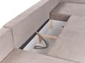Miniatyrbillede 10 af 11: U Sovesofa Beige Polyester 4 Personers Designer Blød Uformet Sofa Moderne Sofaseng med Opbevaring til Stue Indretning Høj Kvalitet