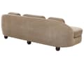 Miniatyrbilde 5 av 11: 3 seters Sofa Lysebrunt Polyester Stoff Metallben Loveseat Sofa Sofa Stue Møbler