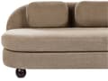 Miniatyrbilde 6 av 11: 3 seters Sofa Lysebrunt Polyester Stoff Metallben Loveseat Sofa Sofa Stue Møbler