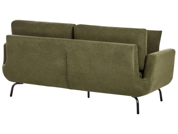 3 seters Sofa Mørkegrønt Polyester Stoff Metallben Loveseat Sofa Sofa Stue Møbler