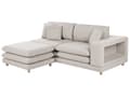 Miniatyrbilde 9 av 11: Sofa Beige Stoff Polstret 2-seter med Ottoman Polstret Rygg og Flyttbare Puter Fleksibel Ordning Moderne Stue Sofa