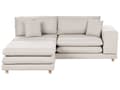 Miniatyrbilde 10 av 11: Sofa Beige Stoff Polstret 2-seter med Ottoman Polstret Rygg og Flyttbare Puter Fleksibel Ordning Moderne Stue Sofa