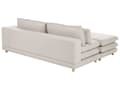 Miniatyrbilde 11 av 11: Sofa Beige Stoff Polstret 2-seter med Ottoman Polstret Rygg og Flyttbare Puter Fleksibel Ordning Moderne Stue Sofa