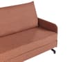 Miniatyrbilde 9 av 11: Sovesofa Rødt Stoff Polyester Polstring 2 Seter Trekk ut Sovefunksjon Moderne stue