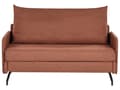 Miniatyrbilde 1 av 11: Sovesofa Rødt Stoff Polyester Polstring 2 Seter Trekk ut Sovefunksjon Moderne stue
