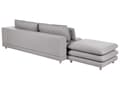 Miniatyrbilde 8 av 11: Sofa Grått Stoff Polstret 2-seter med Ottoman Polstret Rygg og Flyttbare Puter Fleksibel Ordning Moderne Stue Sofa
