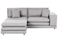 Miniatyrbilde 10 av 11: Sofa Grått Stoff Polstret 2-seter med Ottoman Polstret Rygg og Flyttbare Puter Fleksibel Ordning Moderne Stue Sofa