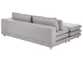 Miniatyrbilde 11 av 11: Sofa Grått Stoff Polstret 2-seter med Ottoman Polstret Rygg og Flyttbare Puter Fleksibel Ordning Moderne Stue Sofa