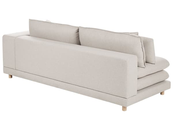 Sofa Beige Stoff Polstret 2 Seter Polstret Ryggstøtte Flyttbare Puter Fleksibel Ordning Moderne Stue Sofa