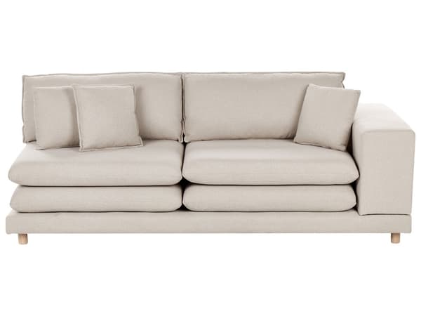 Sofa Beige Stoff Polstret 2 Seter Polstret Ryggstøtte Flyttbare Puter Fleksibel Ordning Moderne Stue Sofa