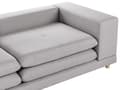 Miniatyrbilde 7 av 11: Sofa Grått Stoff Polstret 2 Seter Polstret Ryggstøtte Flyttbare Puter Fleksibel Ordning Moderne Stue Sofa