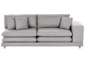 Miniatyrbilde 1 av 11: Sofa Grått Stoff Polstret 2 Seter Polstret Ryggstøtte Flyttbare Puter Fleksibel Ordning Moderne Stue Sofa