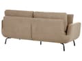 Miniatyrbillede 5 af 11: Sofa Lysebrun Polyester 3 Personers Tyk Polstret Dyb Blød Stofsofa til Stuen Moderne Inspiration Stue Møbel