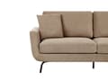 Miniatyrbillede 6 af 11: Sofa Lysebrun Polyester 3 Personers Tyk Polstret Dyb Blød Stofsofa til Stuen Moderne Inspiration Stue Møbel