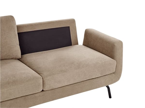 Sofa Lysebrun Polyester 3 Personers Tyk Polstret Dyb Blød Stofsofa til Stuen Moderne Inspiration Stue Møbel
