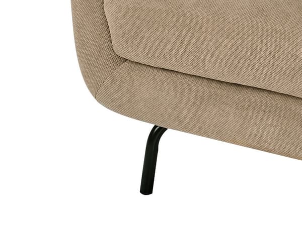 Sofa Lysebrun Polyester 3 Personers Tyk Polstret Dyb Blød Stofsofa til Stuen Moderne Inspiration Stue Møbel