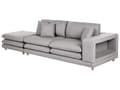 Miniatyrbillede 7 af 11: Sofa Grå Polyester 2 Personers Moderne Højrygget Loungesofa Polstret Stofsofa med Fodskammel Stue Tilbehør Designer Høj Kvalitet