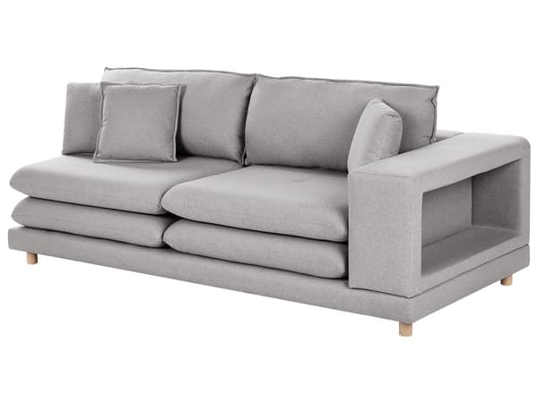 Sofa Grå Polyester 2 Personers Moderne Højrygget Loungesofa Polstret Stofsofa Stue Tilbehør Designer Høj Kvalitet