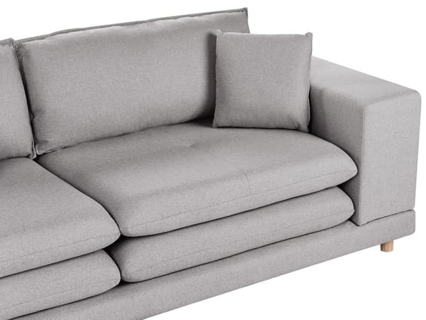Sofa Grå Polyester 2 Personers Moderne Højrygget Loungesofa Polstret Stofsofa Stue Tilbehør Designer Høj Kvalitet