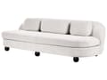 Miniatyrbillede 4 af 11: Sofa Off White Polyester 3 Personers Polstret Dyb Blød Stofsofa uden Armlæn Retro Inspiration Stue Møbel Moderne