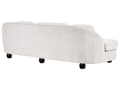 Miniatyrbillede 5 af 11: Sofa Off White Polyester 3 Personers Polstret Dyb Blød Stofsofa uden Armlæn Retro Inspiration Stue Møbel Moderne