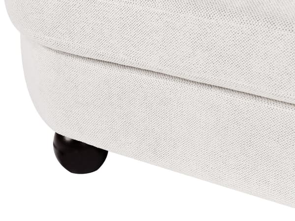 Sofa Off White Polyester 3 Personers Polstret Dyb Blød Stofsofa uden Armlæn Retro Inspiration Stue Møbel Moderne
