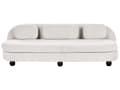 Miniatyrbillede 1 af 11: Sofa Off White Polyester 3 Personers Polstret Dyb Blød Stofsofa uden Armlæn Retro Inspiration Stue Møbel Moderne