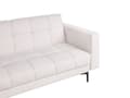 Miniatyrbild 11 av 11: Hörnsoffa Höger med Fotpall Off-White Polyester Tyg Klädsel Lutande Ryggstöd 3 Lägen Klick-Klack