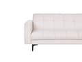 Miniatyrbild 8 av 11: Soffa Off-White Polyestertyg 3-sits Fällbart Ryggstöd 3 Lägen Modern Stil Tuftad Vardagsrum