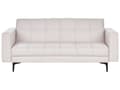 Miniatyrbild 1 av 11: Soffa Off-White Polyestertyg 3-sits Fällbart Ryggstöd 3 Lägen Modern Stil Tuftad Vardagsrum