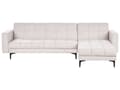 Miniatyrbillede 1 af 11: Sovesofa med Chaiselong Off White Polyester 4 Personers Sofa L Formet Hjørnesofa Sofaseng Blød Stofsofa Hjørnesovesofa Venstrevendt