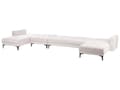 Miniatyrbillede 6 af 11: Sovesofa Off White Polyester 6 Personers Moderne U Sofa Sofaseng Fem Personers Designsofa Chaiselong Splitback Stofsofa God Liggekomfort