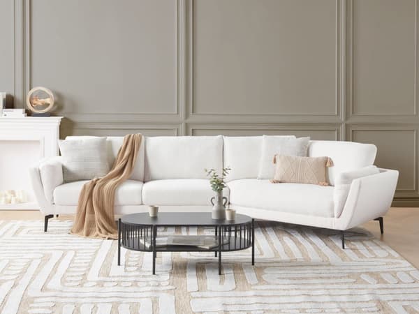Sofa Lysegrå Polyester Polstret 3-seter Moderne Minimalistisk Stil Stue Polstret Ryggstøtte