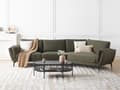 Miniatyrbilde 2 av 11: Sofa Grønt Polyester Polstret 3-seter Moderne Minimalistisk Stil Stue Polstret Ryggstøtte