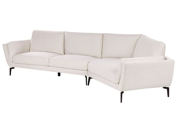Sofa Lys Beige Polyester Polstret 3-seter Moderne Minimalistisk Stil Stue Polstret Ryggstøtte