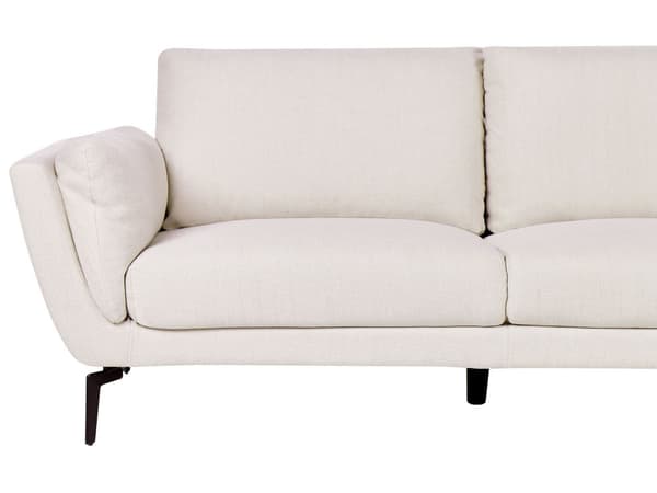 Sofa Lys Beige Polyester Polstret 3-seter Moderne Minimalistisk Stil Stue Polstret Ryggstøtte