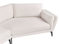 Miniatyrbilde 7 av 11: Sofa Lys Beige Polyester Polstret 3-seter Moderne Minimalistisk Stil Stue Polstret Ryggstøtte