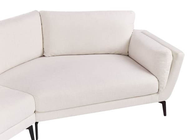 Sofa Lys Beige Polyester Polstret 3-seter Moderne Minimalistisk Stil Stue Polstret Ryggstøtte
