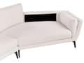 Miniatyrbilde 8 av 11: Sofa Lys Beige Polyester Polstret 3-seter Moderne Minimalistisk Stil Stue Polstret Ryggstøtte