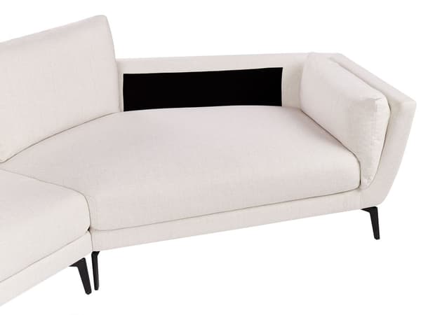 Sofa Lys Beige Polyester Polstret 3-seter Moderne Minimalistisk Stil Stue Polstret Ryggstøtte