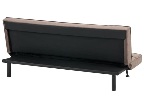 Sovesofa Brun Polyester 3 Personers Moderne Blød Sofa Sofaseng Tre Personers Designsofa Praktisk Splitback Stofsofa God Liggekomfort