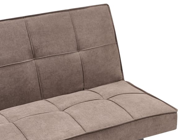 Sovesofa Brun Polyester 3 Personers Moderne Blød Sofa Sofaseng Tre Personers Designsofa Praktisk Splitback Stofsofa God Liggekomfort