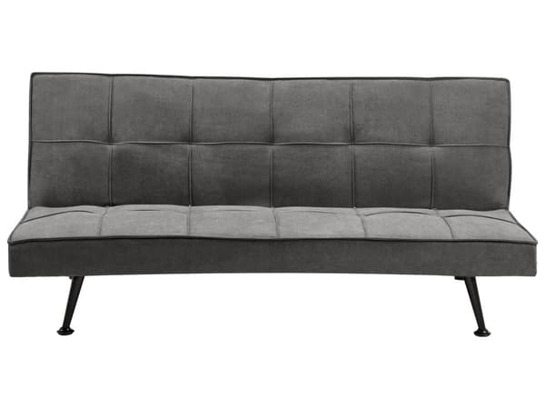 Sovesofa Grå Polyester 3 Personers Moderne Blød Sofa Sofaseng Tre Personers Designsofa Praktisk Splitback Stofsofa God Liggekomfort